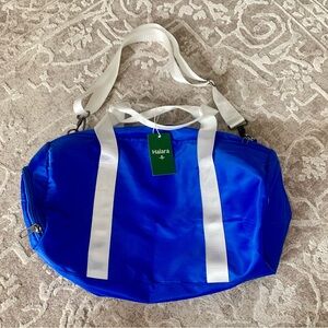NEW HALARA Royal Blue Duffle Gym Bag with White Straps and Shoe Compartment